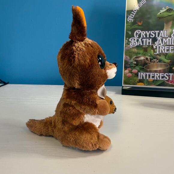 Ty Beanie Boo Kipper Kangaroo with Joey Brown Plush 6” EUC - Picture 2 of 5